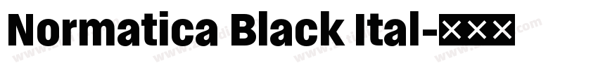 Normatica Black Ital字体转换
